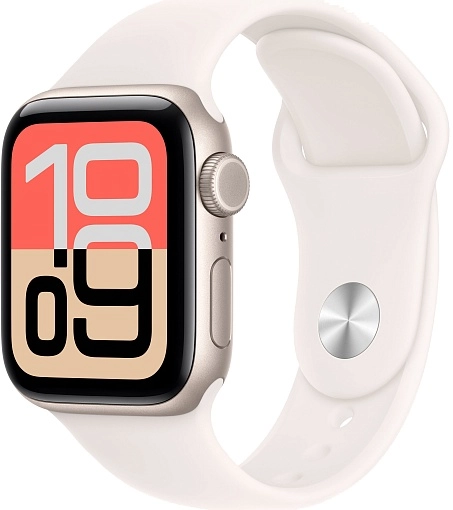 Apple Watch SE 3 40 мм, «сияющая звезда», ремешок цвета «легкий румянец», размер M/L