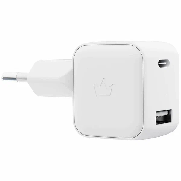 Сетевое зарядное устройство "vlp" G-Charge 20Вт USB-C+USB-A, белый