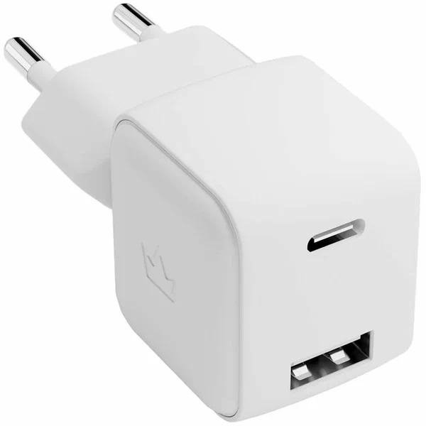 Сетевое зарядное устройство "vlp" G-Charge 20Вт USB-C+USB-A, белый