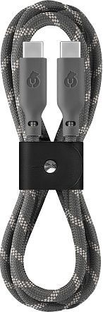 Кабель зарядный uBear Trend Cable USB-C/USB-C 1.2м, 60W, серо-бежевый