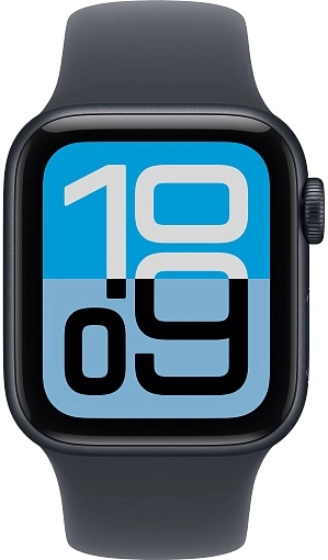 Apple Watch SE 3 44 мм, «тёмная ночь», ремешок цвета «тёмная ночь», размер S/M